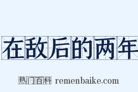 在敌后的两年是什么意思的图片